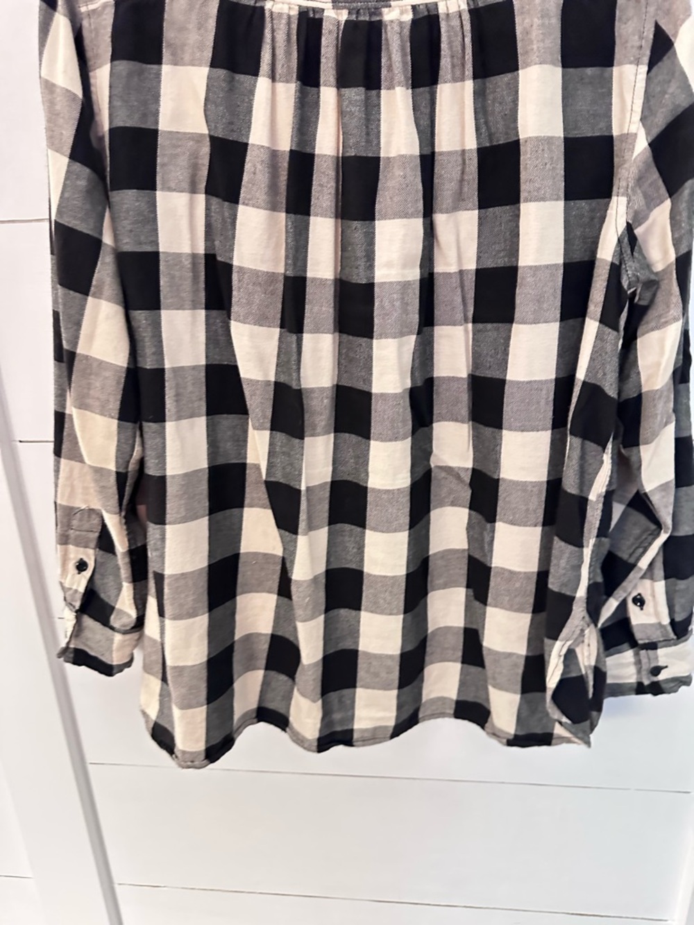 Denim & Supply Ralph Lauren L black-white gingham long sleeve casual button down - Picture 10 of 12